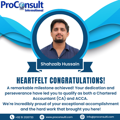 Shahzaib Hussain: A Chartered Accountant Milestone Achieved	